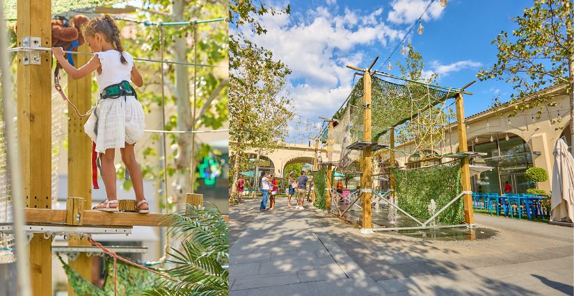 parcours accrobranche du shopping Promenade Riviera