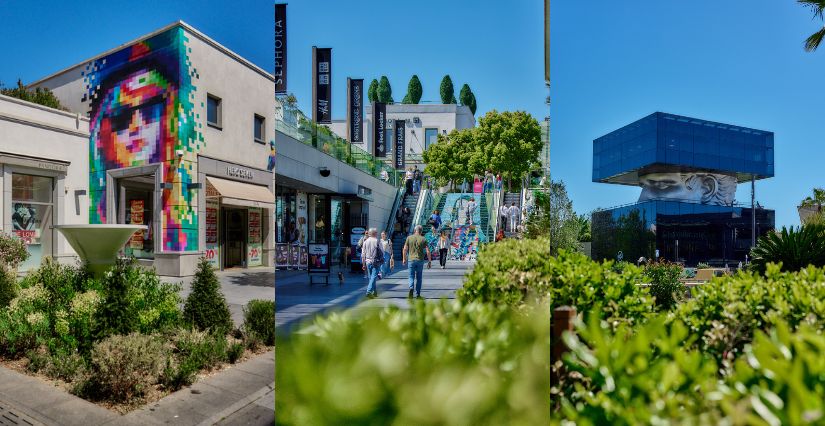 parcours d'art du shopping promenade riviera cagnes-sur-mer