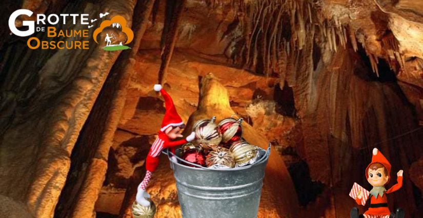 chasse au trésor dans la grotte de Baume Obscure