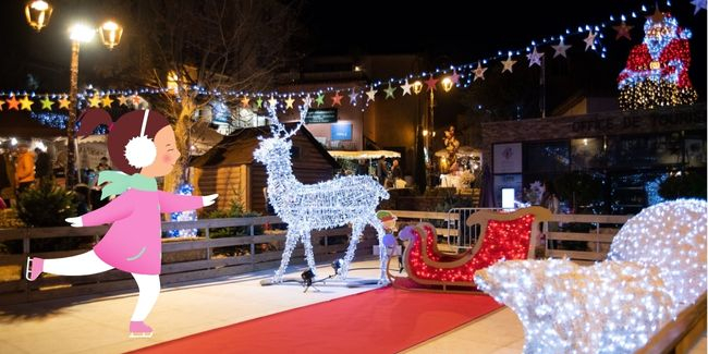 La patinoire du quartier Cœur de Mougins