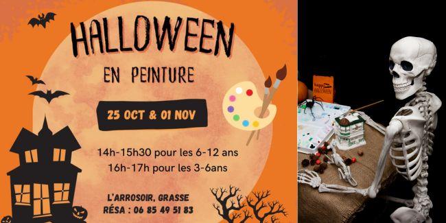 restaurant family friendly L'arrosoir Grasse Atelier Halloween en peinture au restaurant l'Arrosoir à Grasse