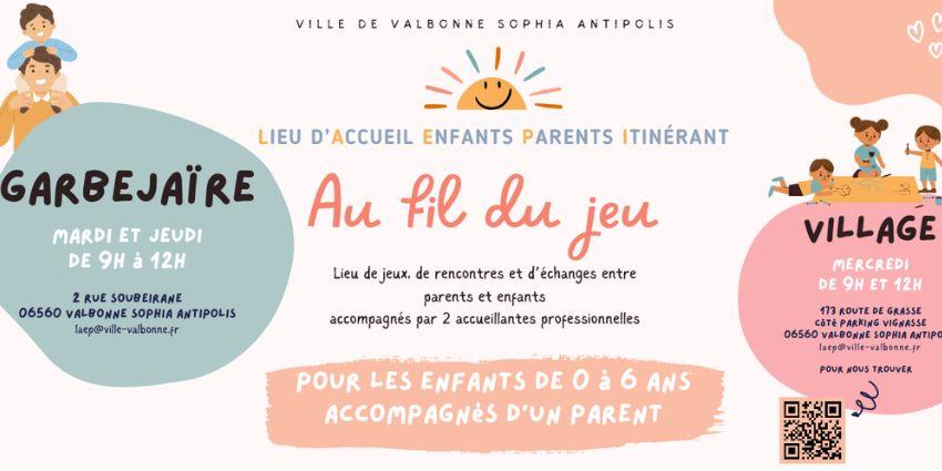 Lieux d’Accueil Enfants-Parents à Valbonne et Sophia-Antipolis