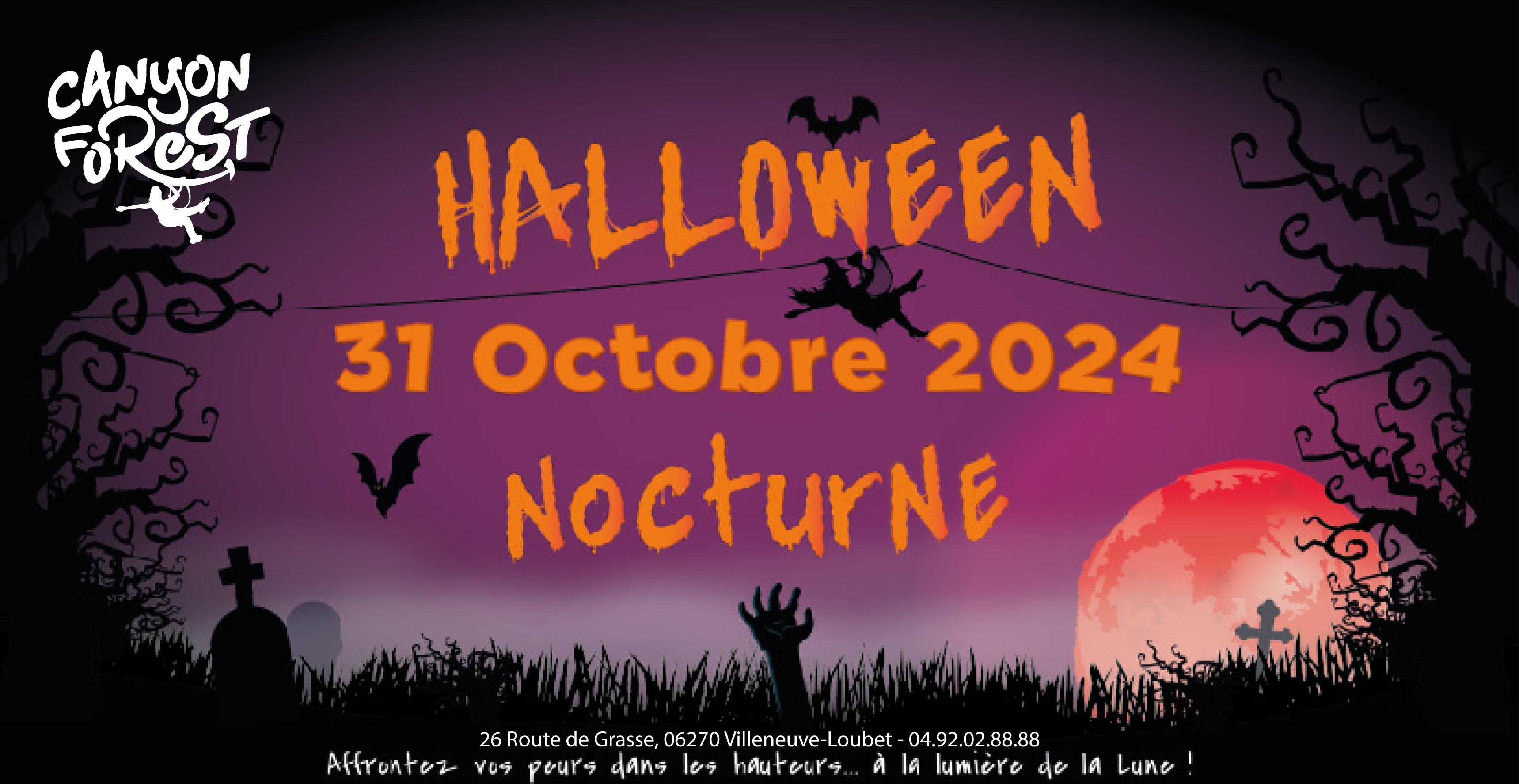 Nocturne d'Halloween à Canyon Forest Villeneuve-Loubet