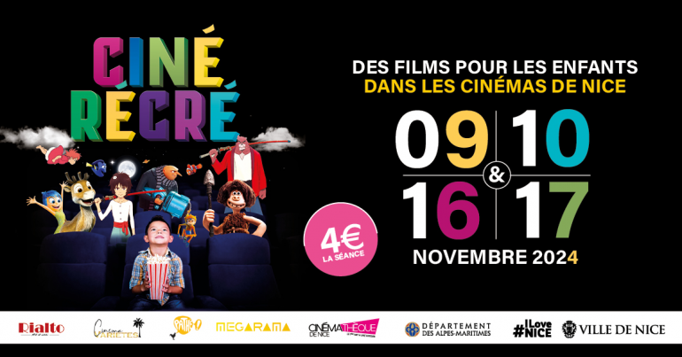 Ciné Récré la fête du cinéma pour les enfants à Nice