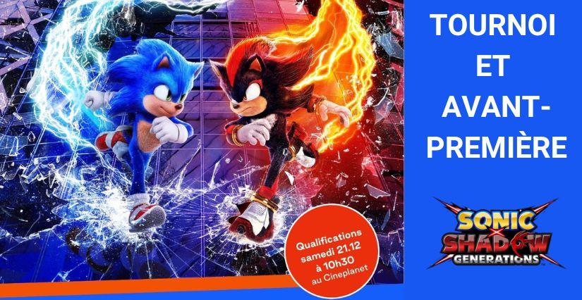 tournoi jeu vidéo et avant première SONIC 3 Cineum Cannes Cineplanet Antibes Tournoi sur grand écran et avant-première SONIC 3