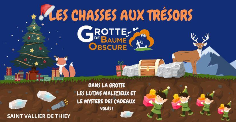 Les chasses aux trésors des vacances de Noël du Souterroscope de Baume Obscure Les chasses aux trésors et animations des vacances au Souterroscope de Baume Obscure