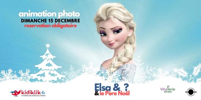 séance photo avec le Père Noël Reine des Neiges VillaVerde Antibes Séance photo avec le Père Noël et la Reine des Neiges à VillaVerde ANTIBES