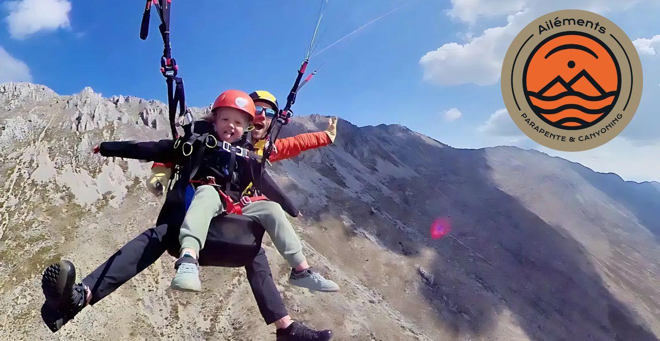 vol en parapente canyoning parapente ailements Baptême de l'air en parapente avec Ailéments sur la Côte d'Azur
