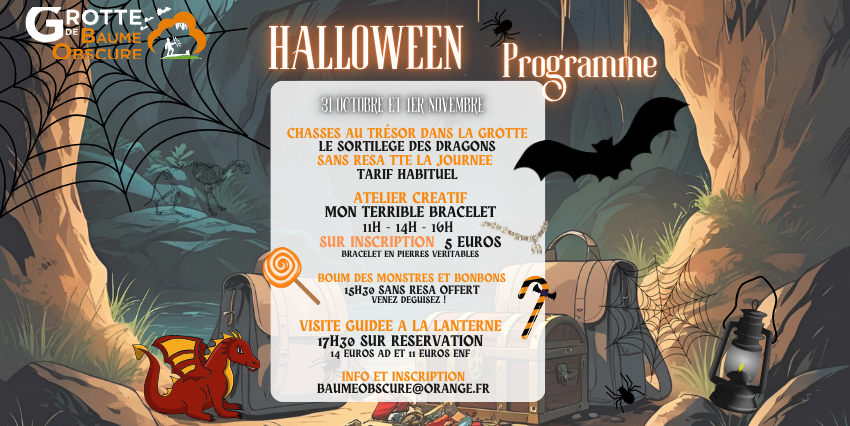 Halloween à Baume Obscure : deux jours de frissons et d’aventures Halloween à Baume Obscure : deux jours de frissons et d’aventures