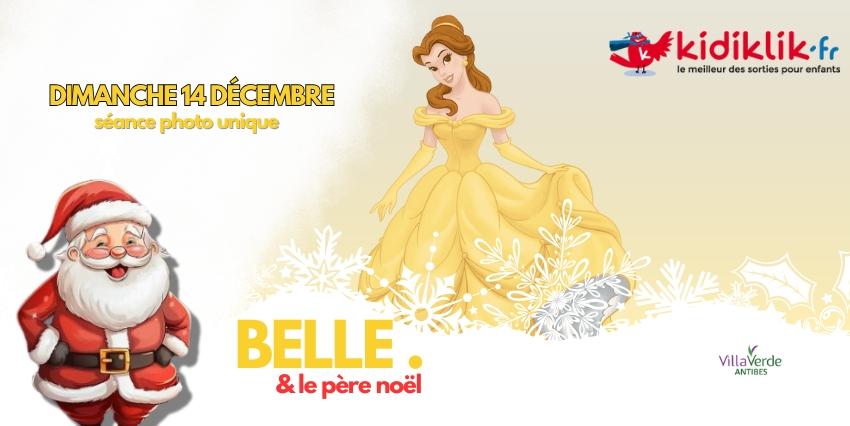 Séance photo avec le Père Noël et Belle à VillaVerde Antibes