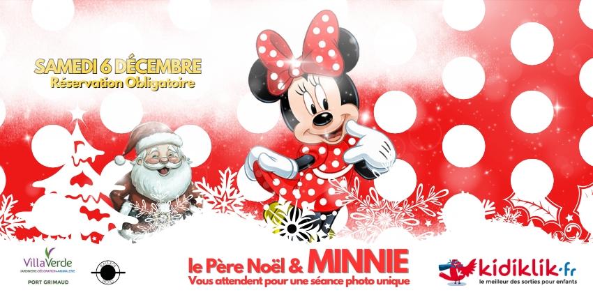 Séance photo avec le Père Noël et Minnie à VillaVerde Grimaud