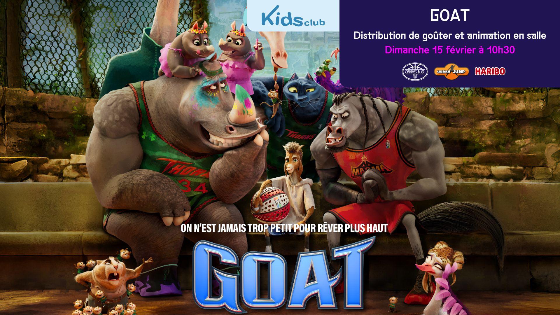 KIDS CLUB au Cineum Cannes : "Goat - rêver plus haut"