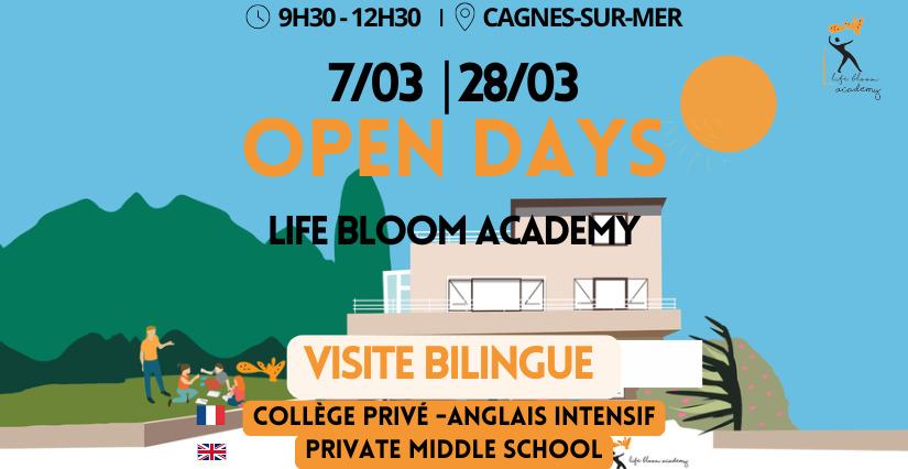 Portes Ouvertes à la Life Bloom Academy à Cagnes-sur-Mer