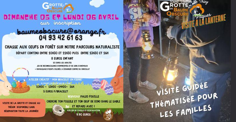 Pâques en famille à la Grotte de Baume Obscure : chasses aux œufs et aventures nature