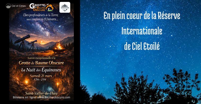 Nuit de l’Équinoxe à la Grotte de Baume Obscure : spéléologie et observation des étoiles près de Grasse