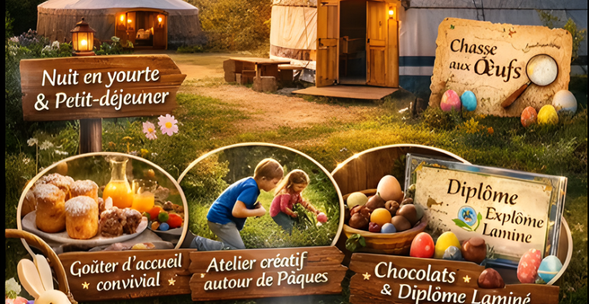 Week-end de Pâques aux Insolites de la Bastide : nuit en yourte, chasse aux oeufs...