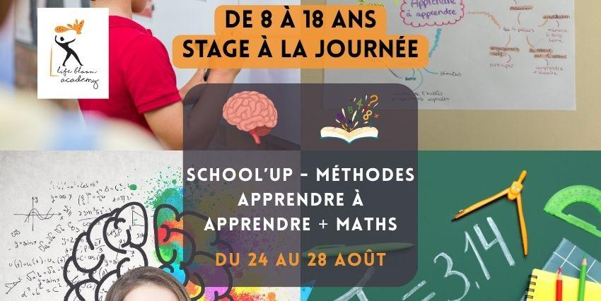 Stage "School'Up - Apprendre à apprendre + maths" : révisions collège et lycée avec Life Bloom Academy