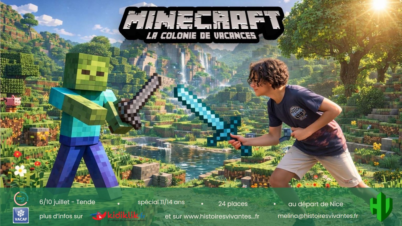 La colonie MINECRAFT d'Histoires Vivantes