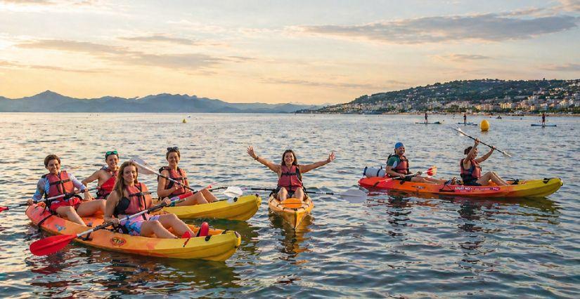 Rando soirée en kayak, baignade et apéro sur l’île sur lîle Sainte-Marguerite