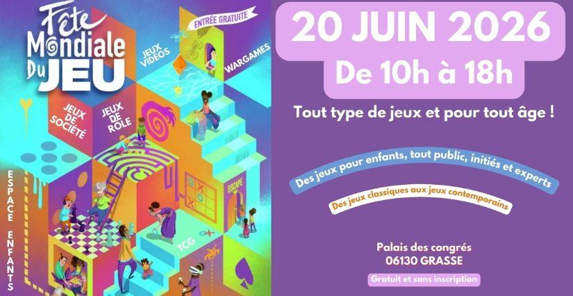 Fête mondiale du jeu à Grasse : une journée 100 % gratuite pour jouer en famille !