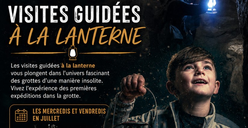 Visites guidées à la lanterne à la Grotte de Baume Obscure : une aventure nocturne en famille