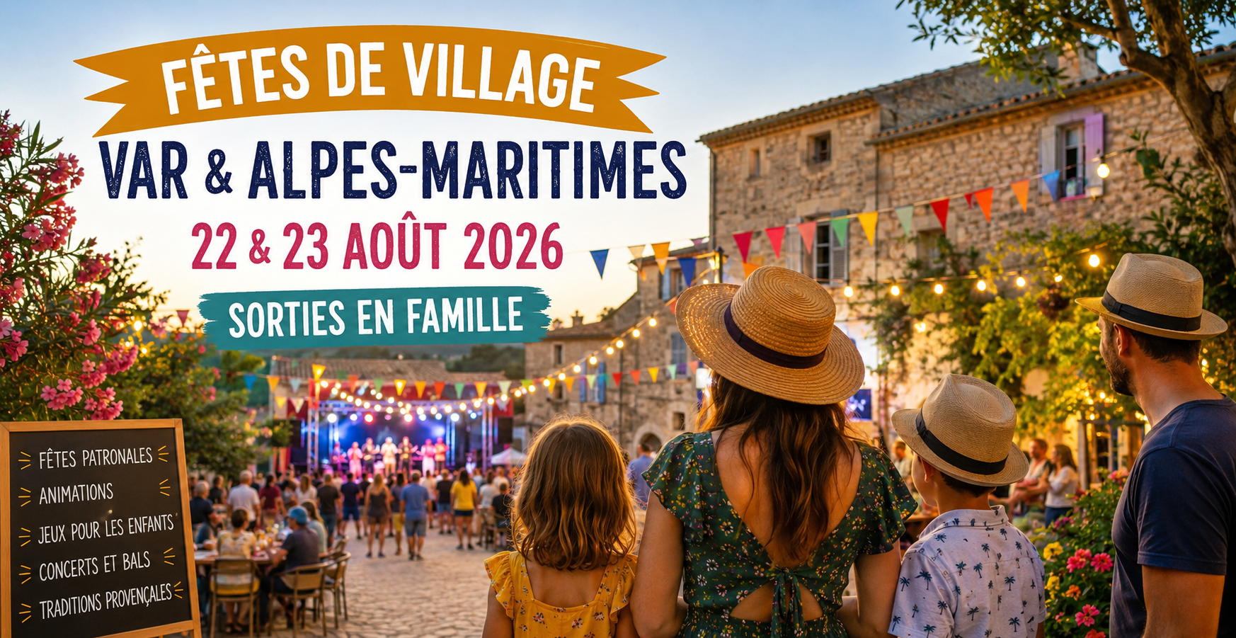 Fêtes de village dans le Var et les Alpes-Maritimes : les sorties du 22 et 23 août 2026