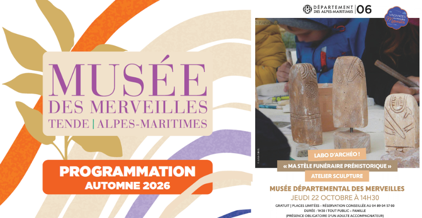 Musée des Merveilles : atelier sculpture "Ma stèle funéraire préhistorique"