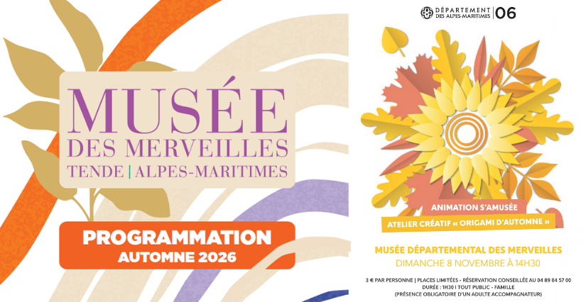 Musée des Merveilles : atelier créatif "Origami d'automne"