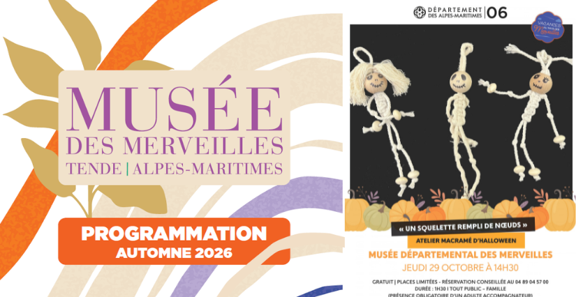 Musée des Merveilles : atelier famille "Un squelette rempli de noeuds"