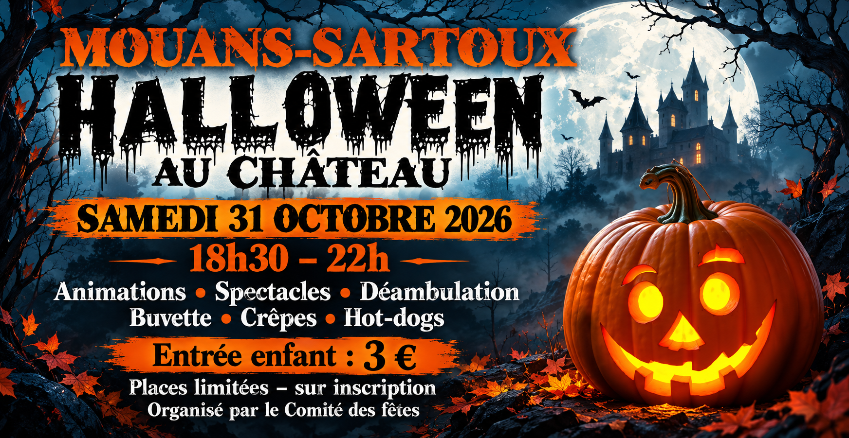 Halloween au château de Mouans-Sartoux : chasse au trésor et soirée en famille