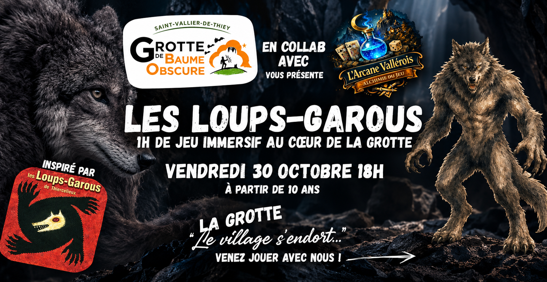 Les Loups-garous à la Grotte de Baume Obscure à Saint-Vallier-de-Thiey