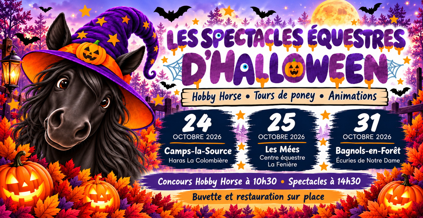 Spectacles équestres d’Halloween : trois rendez-vous en famille pour la Toussaint