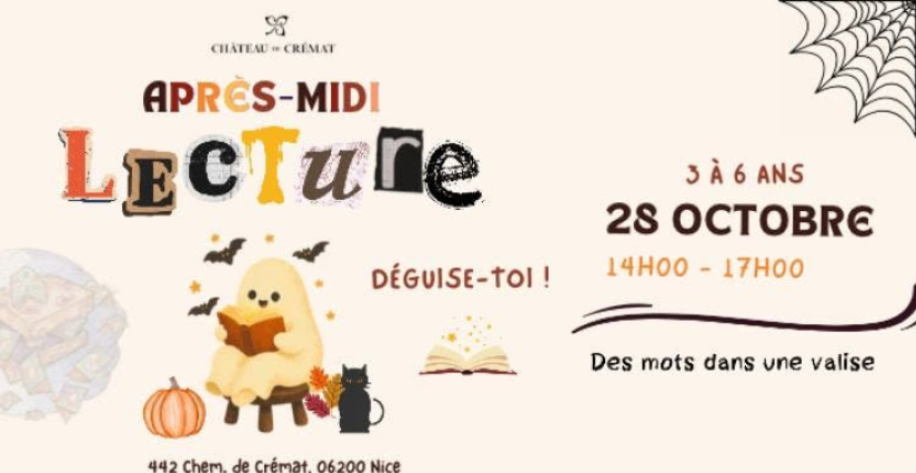 Après-midi lecture d'Halloween pour les enfants au Château de Crémat à Nice