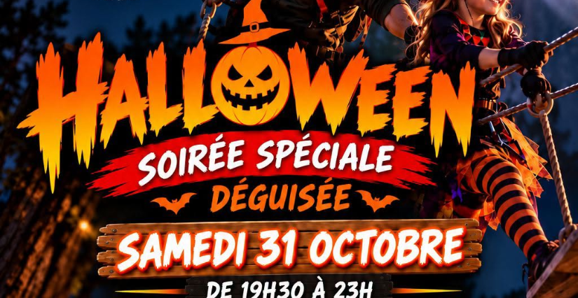 Halloween : accrobranche nocturne déguisé chez PACA Adventure à Saint-Cézaire-sur-Siagne